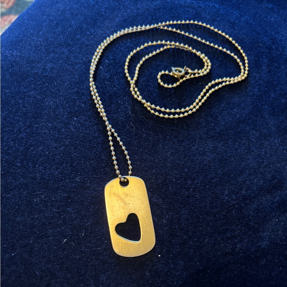 Gold Heart Pendant Necklace